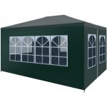 Tonnelle de jardin - mmcz - barnum 3x4m - vert - panneaux avec fen�tres - autoportante