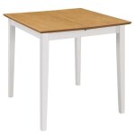 Mmf table  manger seule extensible - table de salle  manger extensible table de cuisine - blanc (80 ...