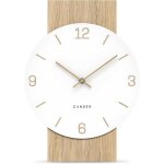 Mnu 2630 k horloge murale silencieuse 4 cm sans bruit de tic - tac pour salon cuisine placage en bois ...