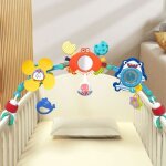 Mobile b�b� - arche pour poussette - hochet b�b� - d�coration de lit pour gar�on et fille - jaune - b�b� ...