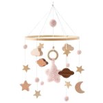 Mobile b�b� bois pour berceau cloches de lit b�b� avec �toiles hochet mobile pour lit jouets suspendus ...