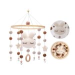 Mobile bébé en bois avec boules de feutre chambre de bébé cloche de lit suspendue lapin mobile en feutre ... Mobile bébé en bois avec boules de feutre chambre de bébé cloche de lit suspendue lapin mobile en feutre ...