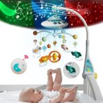 Mobile lit musical b�b� - avec veilleuse et projecteur ciel etoile - jouet bebe 1 an eveil