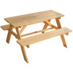 Mobilier de jardin - fun house - table pique - nique en bois h. 53 x l. 95 x p. 100 cm - montage facile ...