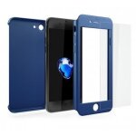 Mobilyos coque iphone 7 intgrale  360 + protection en verre tremp - bleu (mob10054)