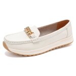 Mocassins femme chaussures plates confortable loafers d�contract� � enfiler antid�rapante - beige
