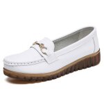 Mocassins femme loafers confortables � enfiler en cuir chaussures plates pour travail et quotidien - ...