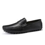 Mocassins homme chaussures en cuir � enfiler loafers plates confortable grande taille pour travail et ...