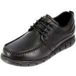 Mocassin homme de ville avec lacets en v�ritable cuir noir mn800 40