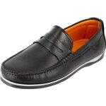 Mocassin homme de ville en v�ritable cuir noir mnl081 41
