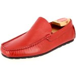 Mocassin homme de ville en v�ritable cuir rouge mr060 40