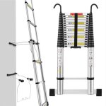 Mocoerl �chelle t�lescopique 62 m - aluminium 15 mm stabilisateur marches escamotables charge 150 kg