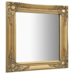 Mode miroir mural style baroque 60x60 cm dor� - men