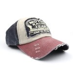 Mode vintage casquettes baseball golf coton chapeau rglable vin rouge et bleu