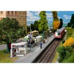 Modlisme ferroviaire ho - faller - petite station dattente avec accessoires - arrts modernes aspect ...