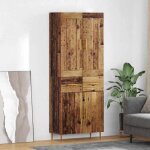 Moderne armoire haute moderne - buffet haut cuisine garde - manger bois ancien 695 x 34 x 180 cm bois ...