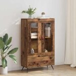 Moderne armoire haute moderne - buffet haut cuisine garde - manger avec tiroir bois ancien 695 x 31 x ...