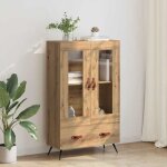 Moderne armoire haute moderne - buffet haut cuisine garde - manger avec tiroir ch�ne artisanal 695 x ...