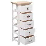 Moderne armoire lat�rale burke commode rangement 35x25x87 cm bois de paulownia aa1101