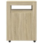 Moderne armoire de salle de bain �troite burke meuble wc � roulettes ch�ne sonoma 65x23x90 cm aa1188