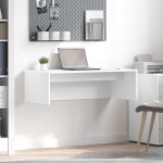 Moderne bureau informatique - table de bureau mural blanc 100x45x30cm bois ding�nierie @fr9327292