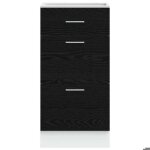 Moderne cabinet de cuisine sweety meuble de cuisine bas riga ch�ne noir 40x46x815 cm bb58