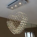 Moderne coeur transparent verre de cristal goutte de pluie pendentif lustre plafonnier lustre éclairage ... Moderne coeur transparent verre de cristal goutte de pluie pendentif lustre plafonnier lustre éclairage ...