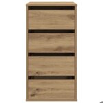 Moderne commode dangle burke meuble bas ch�ne artisanal 40x41x76 cm bois ding�nierie aa3206