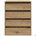 Moderne commode dangle burke meuble bas ch�ne artisanal 60x41x76 cm bois ding�nierie aa3215