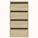 Moderne commode dangle burke meuble bas ch�ne sonoma 40x41x76 cm bois ding�nierie aa3200