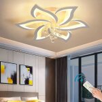 Moderne dimmable led fleur plafonnier 6 p�tales encastr� lustre plafonnier avec plafonnier acrylique ...
