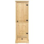 Moderne garde - robe burke armoire de chambre avec rangement corona 55x50x170 cm bois de pin massif aa2065 ...