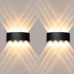Moderne led applique murale 8w 3000k blanc chaud lampe murale int�rieur / ext�rieur up down �clairage ...