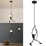 Moderne lustre suspendu charme cratif fer gens lampe hanger lgant @tapomeis3598
