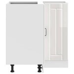 Moderne placard dangle de cuisine lucca sweety meuble bas de cuisine blanc brillant bois ing�nierie 75. ...