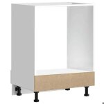 Moderne placard de four lucca sweety meuble bas de cuisine blanc brillant bois ing�nierie 60x46x81. 5 ...