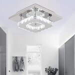 Moderne plafonnier led en cristal lustre suspension mtal diamant 12w pour salon chambre 24 cm lumire ...