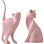 Moderne statue decoration interieur animal compagnie ornements sculpture abstraite chaton sculptures ...