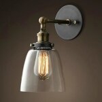 Moderne verre m�tal applique murale interieur vintage industrial lampe luminaire