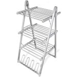 Modezvous - etendoir pour linge - schoir electrique chauffant - aluminium - pliable - 3 etages - 30 ...