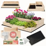 Modo24 carr� potager sur�lev� en bois 2 niveaux en cascade 18x90x63 cm jardin / terrasse kit jardinier ...