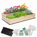 Modo24 carr� potager sur�lev� en bois 2 niveaux en cascade 27x117x63 cm jardin / terrasse kit jardinier ...