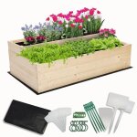 Modo24 carr� potager sur�lev� en bois 2 niveaux en cascade 36x117x63 cm jardin / terrasse kit jardinier ...