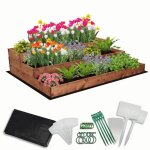 Modo24 carr� potager sur�lev� en bois 3 niveaux en cascade 27x117x93 cm jardin / terrasse kit jardinier ...