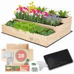 Modo24 carr� potager sur�lev� en bois 3 niveaux en cascade 36x117x93 cm jardin / terrasse kit jardinier ...