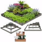 Modo24 potager sur�lev� bois 36x119x119 cm jardini�re balcon / terrasse pour herbes l�gumes kit jardinier ...