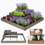 Modo24 potager sur�lev� bois zp08 27x92x92 cm jardini�re balcon / terrasse pour herbes l�gumes kit jardinier ...