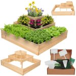 Modo24 potager sur�lev� bois zp08 36x92x92 cm jardini�re balcon / terrasse pour herbes l�gumes kit jardinier ...