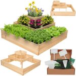 Modo24 potager sur�lev� bois zp08 36x92x92 cm jardini�re balcon / terrasse herbes et l�gumes kit jardinier ...