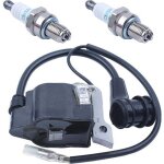 Module de bobine dallumage avec 2pc bougie dallumage kit pour d�broussailleuse de taille - haie pour ...